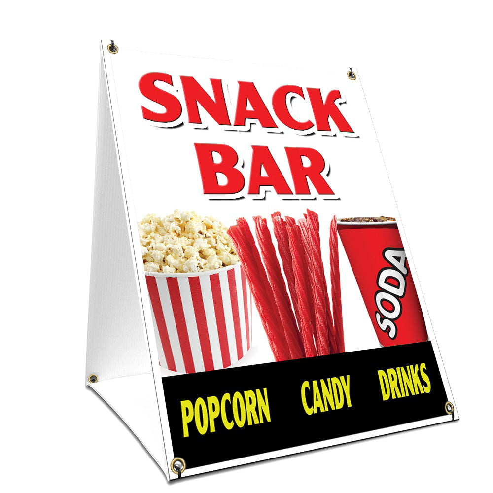 Kettle Corn Sidewalk A Frame 18x24 Concession Stand Retail Sign