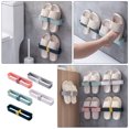 thumbnail image 4 of 5pcs Punching Free Wall-Mounted Slipper Rack Home Door Back Rack(Assorted Color), 4 of 9