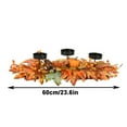 thumbnail image 3 of Deeceymbur Three Legged Rattan Candlestick Christmas Centerpiece Garland for Dining Table Thanksgiving Decor Home Desktop Decoration, 3 of 5