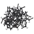 thumbnail image 2 of 60pcs Plastic Doll Hangers Mini House Coat Hanger Mini Clothes Supports, 2 of 5