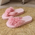 thumbnail image 2 of BRICH Flip Flops for Women Flower Dressy Wedges Platform Flat Sandals Open Toe Summer Beach Slides Comfortable Outdoor Boho Shoes Pink 9, 2 of 9