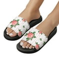 thumbnail image 5 of GZHJMY Stylish Slides for Women Men, Pink Striped Flower Soft Flexible Slip-on Sandals Slippers, 5 of 7