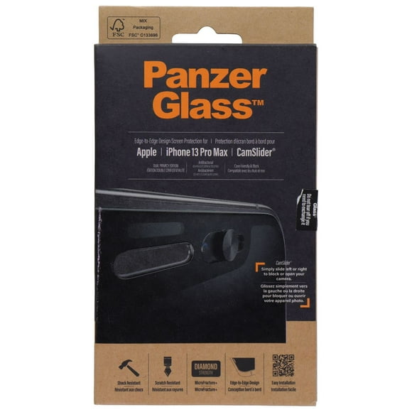 PanzerGlass Privacy Screen Protector w/ CamSlider for iPhone 14 Plus/13 Pro Max