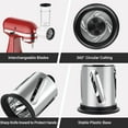thumbnail image 4 of TOCOKEID Slicer Shredder Attachment for KitchenAid Stand Mixer, Cheese Grater Attachment for Kitchenaid,White, 4 of 7