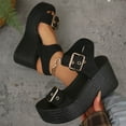 thumbnail image 6 of ATENAR Womens Sandals Summer Shoes Outdoor Wedge Sandals Black (US:8), 6 of 8