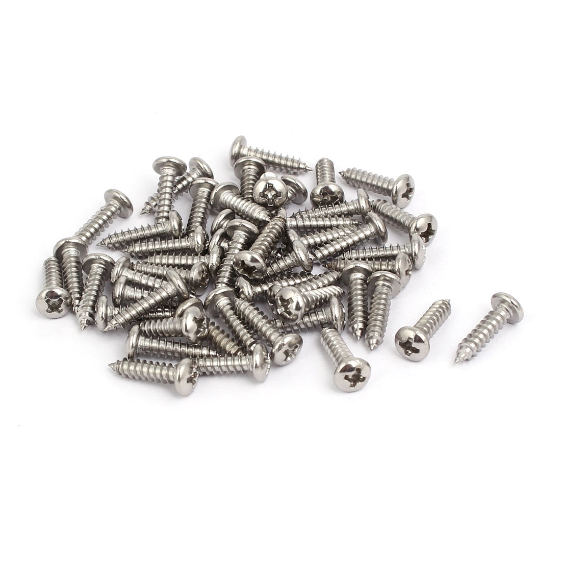 20/50Pcs M2-M3.5 316 Stainless Steel Round Head Cross Self-tapping Wood Screws 