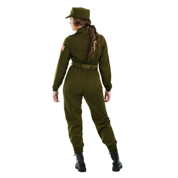 Womens Army Flightsuit Costume 