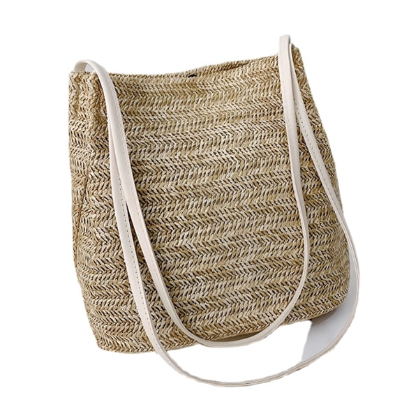 GASTROPOD Womens Straw Woven Shoulder Bag Summer Beach Travel Crossbody Handbag Handmade Satchel Purse Tote for Shopping Camping Straw Bag
