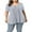 Light Gray, variant on Women's Plus Size Henley V Neck Button up Tunic Tops Casual Short Sleeve Blouse Shirts