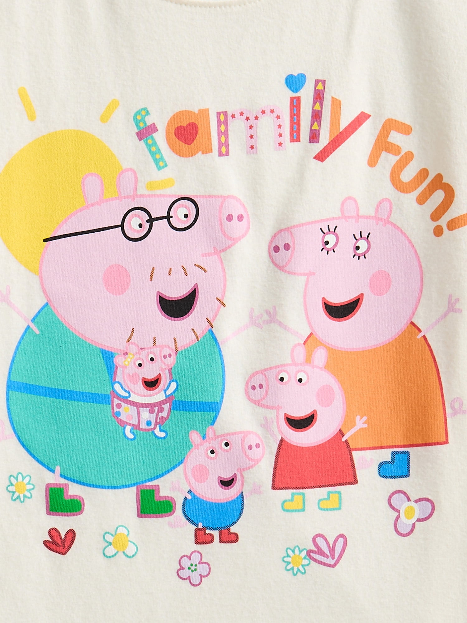Peppa Pig Toddler Graphic Crewneck Tee with Short Sleeves, Sizes 12M-5T
