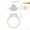 thumbnail image 4 of ANGARA Natural Trillion Composite Diamond Halo Ring in 14K Rose Gold for Women (Size-3.75mm| Color-G| Clarity-VS2) | April Birthstone, Anniversary, Jewelry Gift for Women | Natural Diamond Ring, 4 of 8