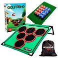 thumbnail image 1 of Juego de golf Golf Pong para patio trasero con 16 pelotas y tapete de velcro astillables, 1 of 8