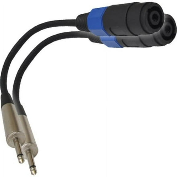 Seismic Audio SAPT54 (2 Pack), 1/4" TS Male to Speakon Adapter Patch Cable