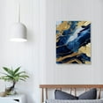 thumbnail image 4 of Acheng  Modern  Marble Texture Canvas Wall Art Abstract Gold and Blue Color Print Painting Artwork for Home Office Dining Room Kitchen Wall Decor  pattern2, 4 of 5