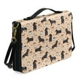 thumbnail image 2 of FOR U DESIGNS Dachshund Coffee Bible Cover Case Waterproof Bible Bag with Handle Size M Reusable Sturdy Bible Carrier with Adjustable Strap Soft PU Leather Bible Cover Case, 2 of 7