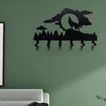 thumbnail image 4 of Perchero de pared de hierro con gancho y barra, organizador de almacenamiento para puerta, perchero colgante de pared Lobo, 4 of 8