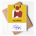 thumbnail image 1 of Funny Yellow Clown Emotion Laugh Welcome Back Greeting Cards Envelopes Blank, 1 of 3