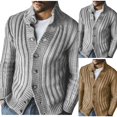 thumbnail image 3 of Cardigan Tricoté Automne Hiver pour Hommes, Manches Longues, Veste à Col, Mode Chaude, Boutonnée, Décontractée, Confortable, Élégante, 3 of 8