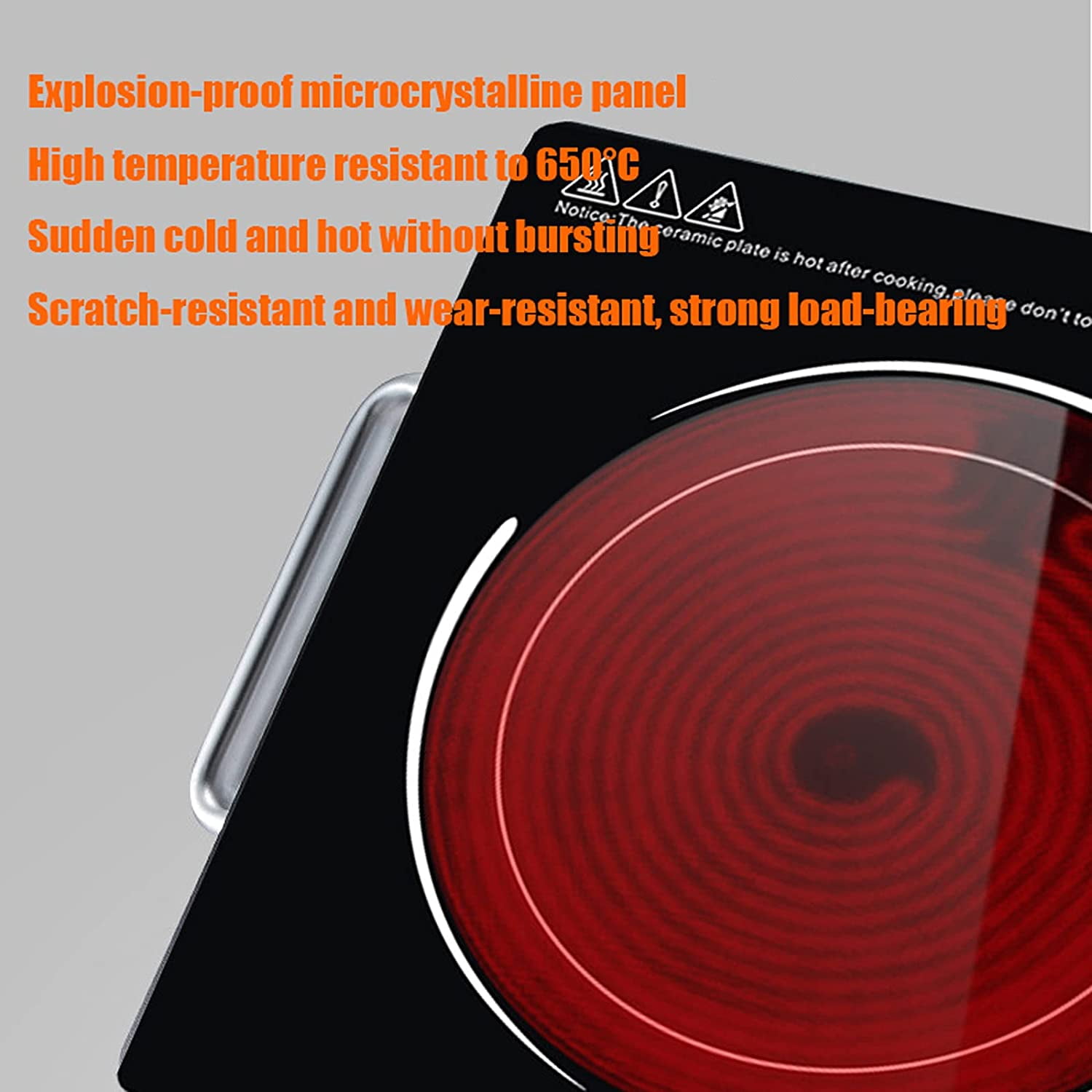 Wobythan Portable Induction Cooktop, 3500W Hot Pot Countertop Burner, Electric Stove Range Cooktop Touch Sensor Control with Rotary Switch