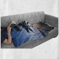 thumbnail image 6 of Tropical Soft Flannel Fleece Throw Blanket, Sunset over Ocean Calm Exotic Beach in Kut Island Thailand Summertime, Cozy Plush for Indoor and Outdoor Use, 50" x 60", Blue Black Pale Pink, by Ambesonne, 6 of 6