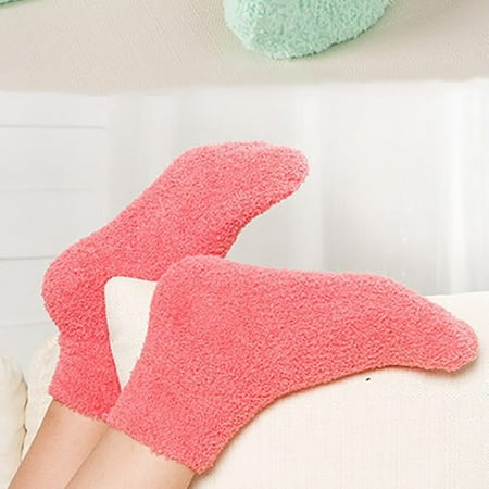 

Simplmasygenix Ankle Seamless Socks for Women Cotton Candy Color Coral Velvet Stockings Floor Stockings