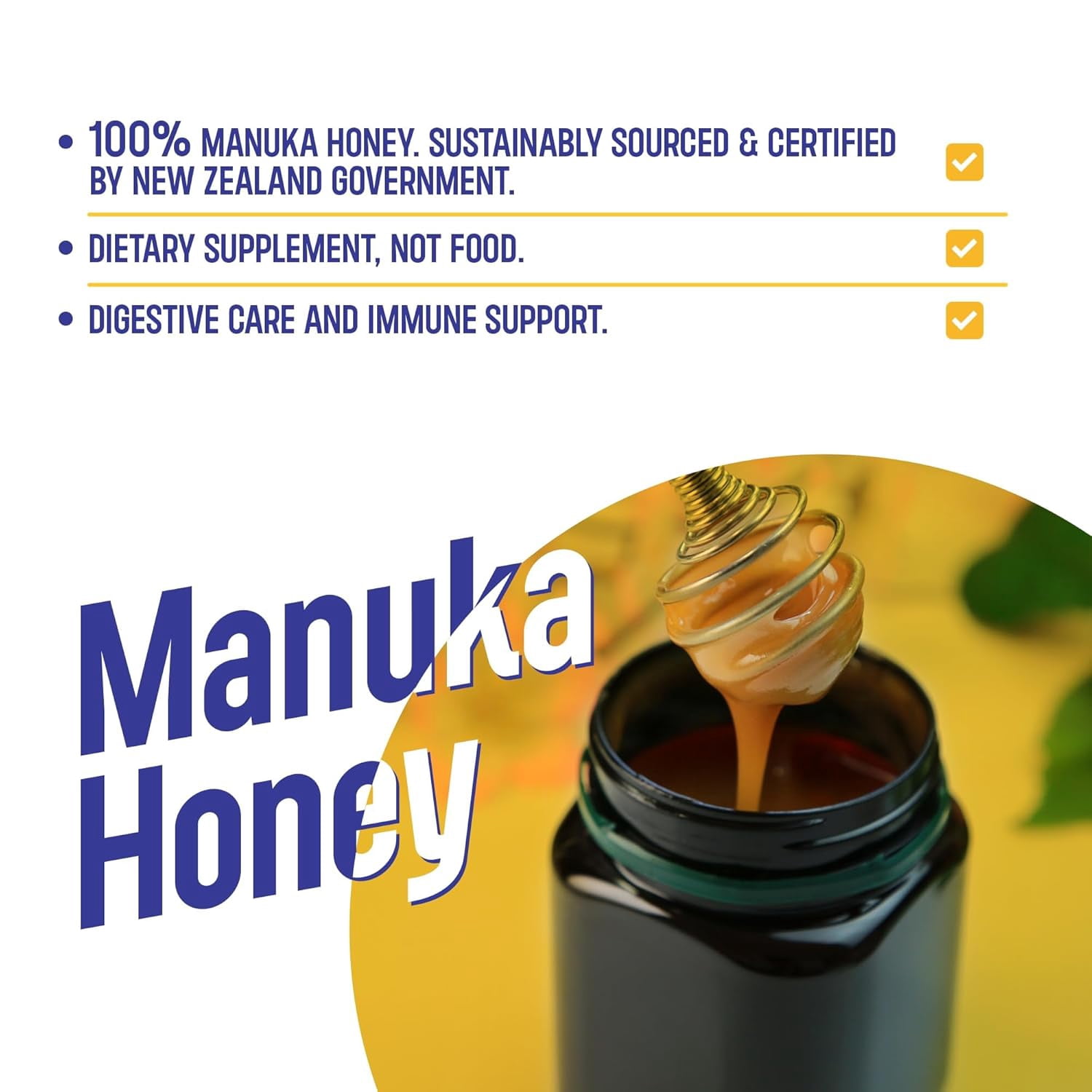 ManukaGuard Manuka Honey Gut Health MGO 250 - Natural Support for Digestive Wellness & Gut Balance