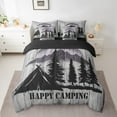 thumbnail image 2 of Erosebridal Rustic Adventure Bedding Sets Full Size, Camper Camping Comforter Sets with Sheets, Lodge Cabin Decor, Reversible 7pcs, 2 of 5