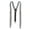 Black/White, variant on Plaid 3 Clip Stretchable Suspenders 2 pack- Green