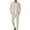 Khaki, variant on Men's Full Zip Polo Jacket & Drawstring Pants Set 2pcs Regular Fit Casual Sport Tracksuit with Pockets Gray