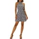thumbnail image 2 of INSPIRE CHIC Women's Halter Neck Casual Belted Stripe Sleeveless Prom Midi Dress Black S, 2 of 5