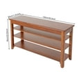 thumbnail image 2 of 3-Tier Wooden Shoe Storage Bench, Shoe Rack Bench 39.3*11.81*22.04in, 2 of 15