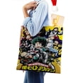 thumbnail image 4 of My Hero Academia Bolso de tela con estampado de lienzo para mujer, bolsa de compras reutilizable y estética, con cremallera interior, regalo para mujer,38*45cm., 4 of 6