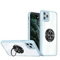 thumbnail image 1 of Allytech for Apple iPhone 11 Pro Max Case, 360° Rotatable Ring Holder Kickstand Magnetic Shockproof TPU Frame Transparent Acrylic Back Phone Shell Cover for iPhone 11 Pro Max 6.5 inch 2019, Blue, 1 of 6