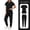 Black, variant on Womens Scrubs Set Medical Uniforms – Short Sleeve V-Neck Top & Jogger Pants with Pockets for Nurse, Doctor, Healthcare Workers