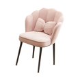 thumbnail image 1 of Sillón De Tocador Con Respaldo, Sillón De Escritorio Para Oficina, Dormitorio, Restaurante, Color Rosa Claro, 1 of 8