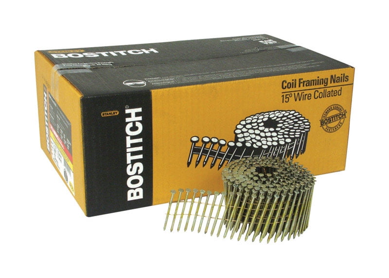 Bostitch 15 deg. 13 Ga. Smooth Shank Angled Coil Framing Nails 21/2 in