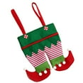 thumbnail image 2 of Christmas Candy Bag Santa Pants Xmas Red Wine Bottle Tote and Snack Bag Holder, Portable Gift Basket with Handle, 2 of 5