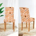 thumbnail image 3 of Yayeee 2 Pack Dining Chair Covers Stretch Parson Chairs Slipcovers Seat Protector, Orange Ghost Plaid Pattern, 3 of 6