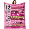 thumbnail image 2 of 12 Year Old Girl Birthday Gifts, Birthday Gifts for 12 Year Old Girl, 12 Year Old Girl Gifts Ideas, Cool Presents for 12 Year Old Girls, 12th Birthday Gifts Decorations for Girls Blanket, 2 of 2