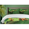 thumbnail image 4 of Ambesonne Green Duvet Cover Sets, Exotic Wild Macro Leaf, 2-King, Green, 4 of 7