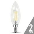 thumbnail image 3 of Feit Electric 7610504 4.5 Watt Equivalent Clear Daylight Dimmable Chandelier Blunt Tip Candelabra Base LED Light Bulb, 3 of 4