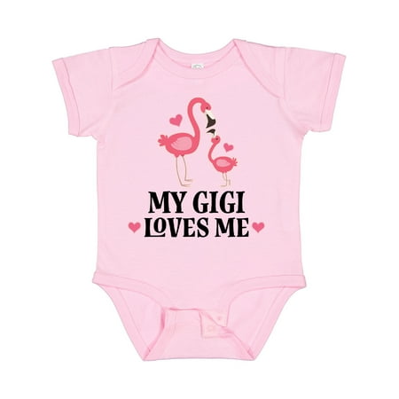 

Inktastic My Gigi Loves Me Flamingo Gift Baby Girl Bodysuit