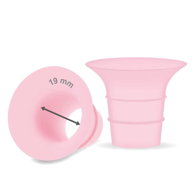 Insertos para embudo de extractor de leche Maymom de 19 mm en color rosa, compatibles con 24 mm