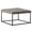 Gray, variant on 28" Square Tufted Ottoman with Metal Base – Multi-Use Footrest, Seat, or Coffee Table (Choose Your Fabric)