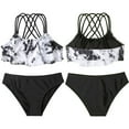 thumbnail image 6 of BULLPIANO Girls Swimsuits Bikini Set Suit Spaghetti Strap Criss Cross Bikini Top High Waisted Bottoms Two Piece Swimwear Little Girls Bathing Suit, 6 of 6
