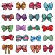 thumbnail image 1 of Un conjunto de 20 nuevas pegatinas de bordado, lindas pegatinas de parche de lazo, pegatinas de ropa multicolor, pegatinas de tela bordadas por computadora, 1 of 3