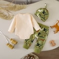 thumbnail image 3 of Enyan Newborn Baby Boy Outfits Long Sleeve Crewneck Romper+Camo Deer Pants+Hat Set 3PCS Infant Hunting Clothes(Size 3-6 Months), 3 of 9
