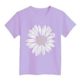 thumbnail image 4 of yocbz Girl Shirt Girl Toddler Shirt Baby Girls T-Shirt Top Short Sleeve Tees Purple,Size for 5-6 Years, 4 of 4