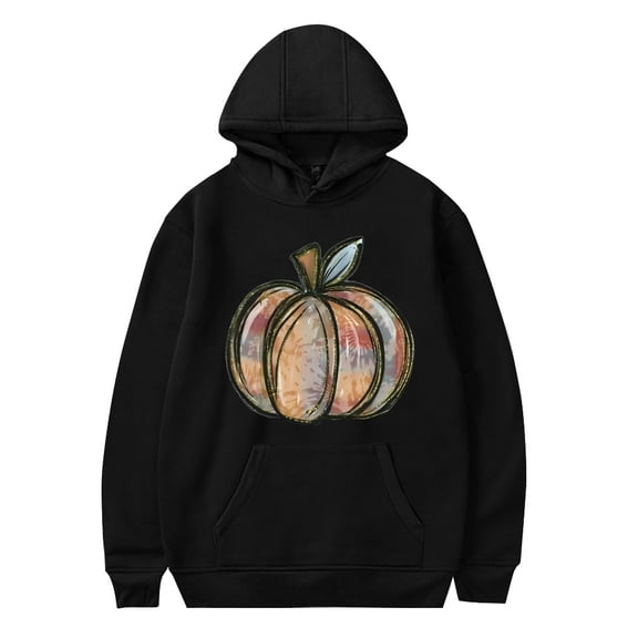 Thanksgiving Sweatshirt Men's and Women's Fleece Long Sleeve Hoodie Pumpkin Turkey
