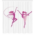 thumbnail image 3 of Ambesonne Ballet Shower Curtain, Ballerina Fairies Dancing, 69"Wx84"L, Pink Rose White, 3 of 3